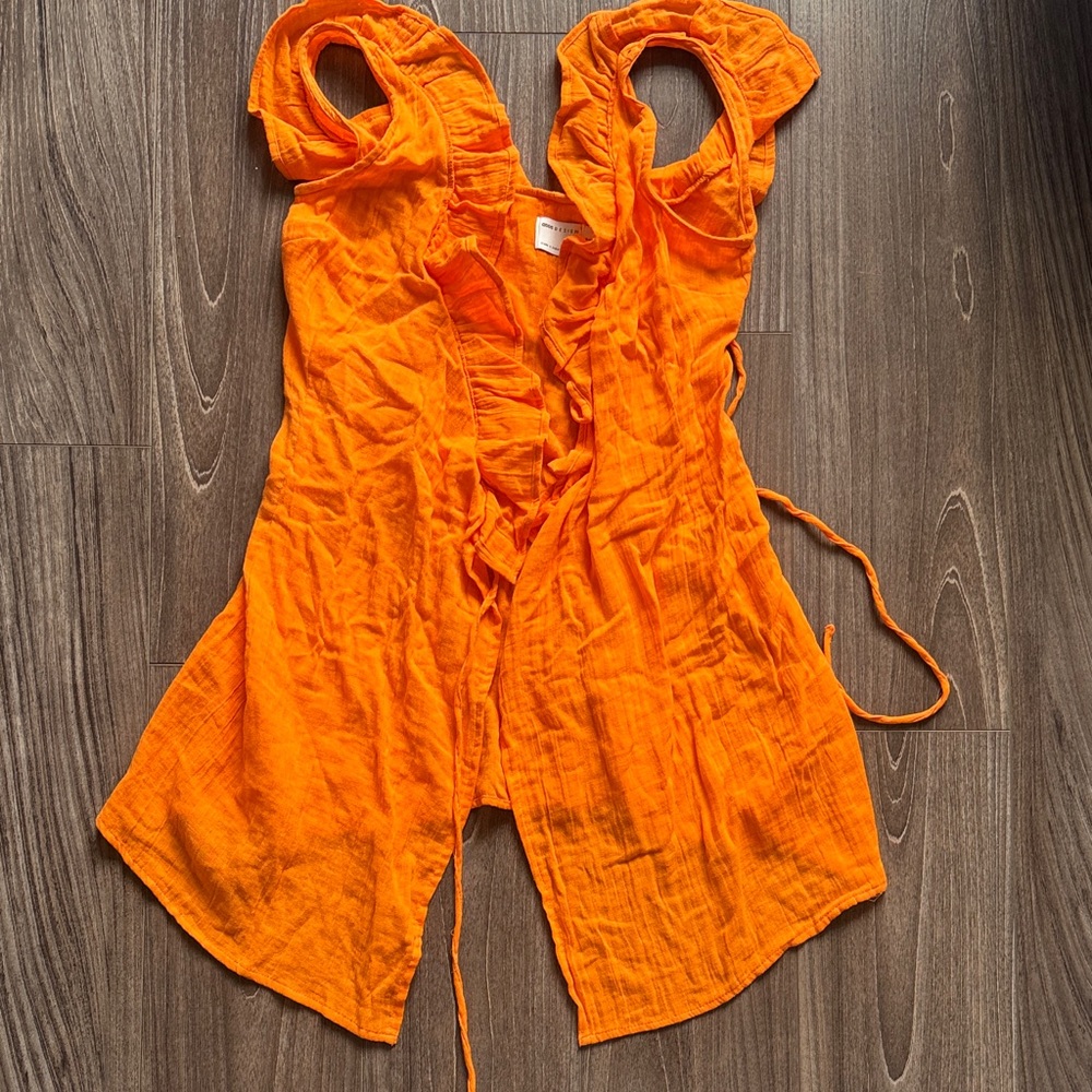 ASOS Orange Wrap Mini Dress
